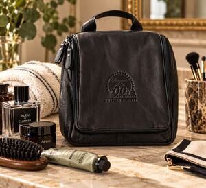 Vtg Paramount 90th Anniv Viacom Canyon Outback Leather Toiletry Bag Men's Case